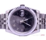 Rolex Stainless Steel Jubilee Band Black Dial Datejust Men's Replica